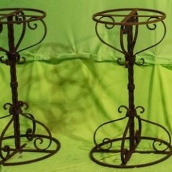 OLD IRON PLANTER STANDS